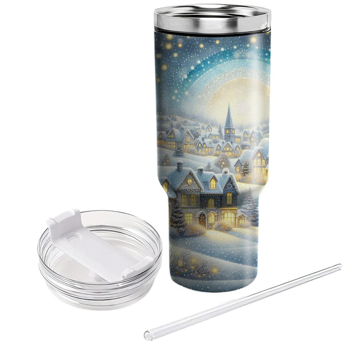 Winter Snowy Night Delight  Travel Tumblers