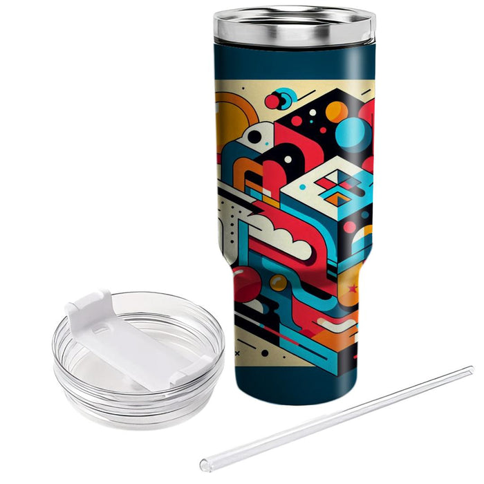 Vivid Vector Vibes  Insulated Tumblers