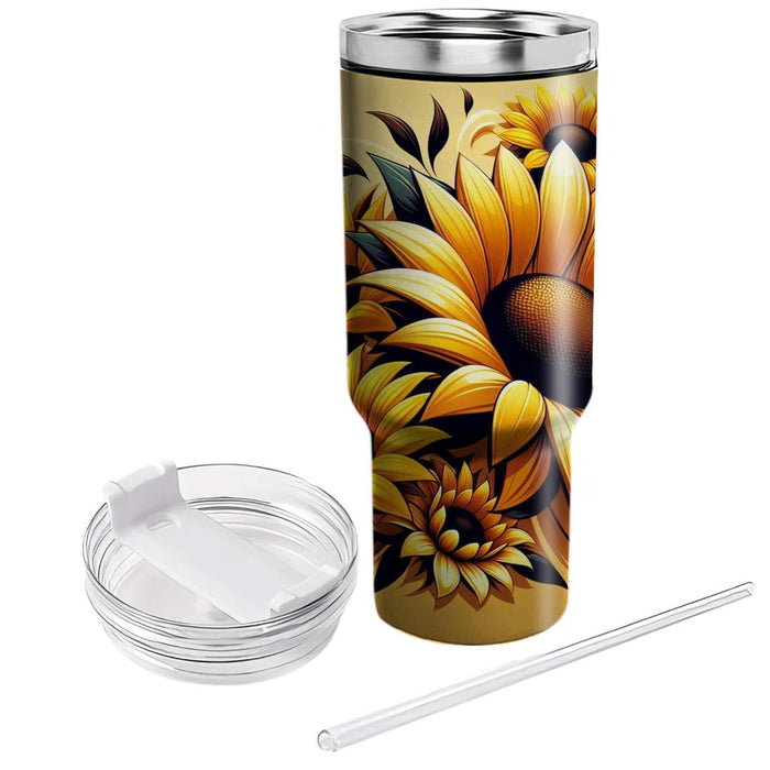 Blooming Sunflower Dream  Decorative Tumblers