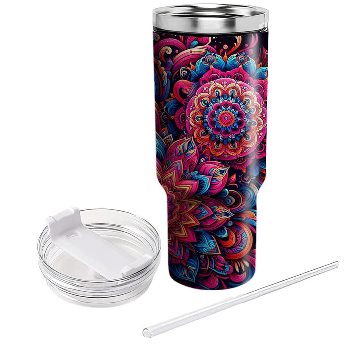 Vibrant Festival Patterns  Personalized Tumblers