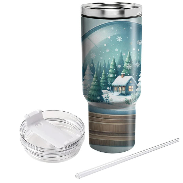 Winter Snow Globe Scene  Custom Tumblers