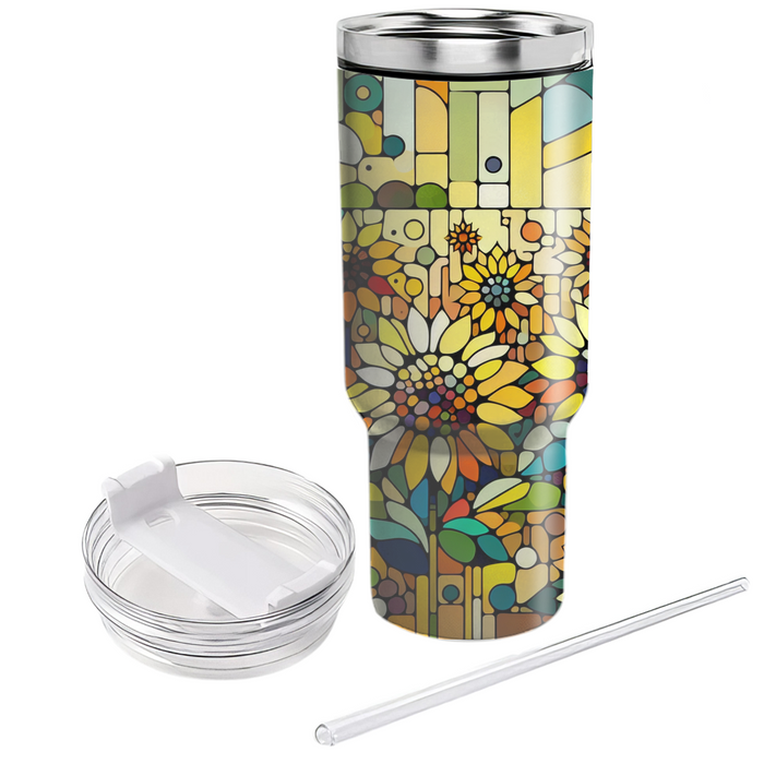 Mosaic Sunflowers  Unique Tumblers