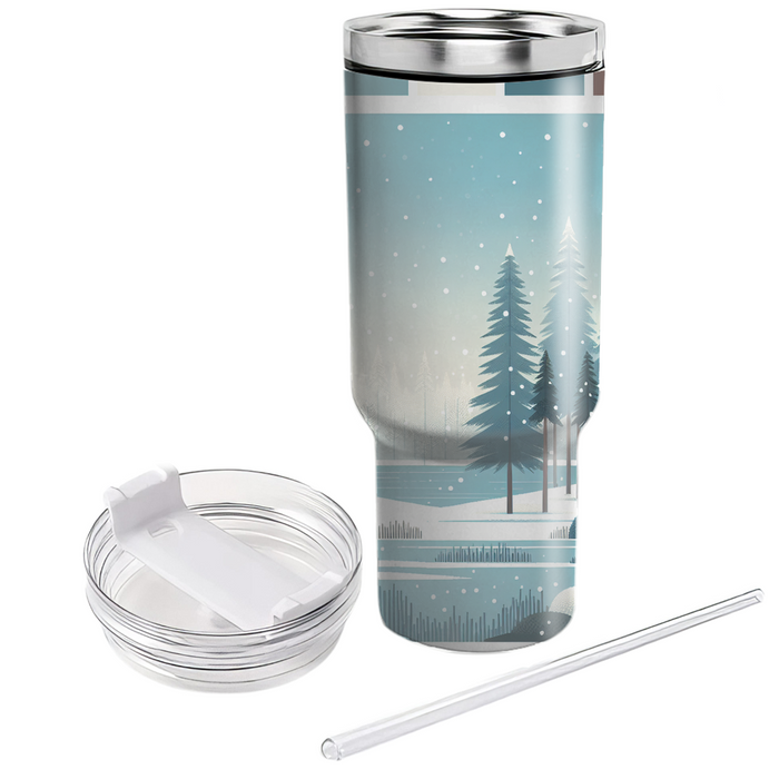 Snowy Woodland  Personalized Tumblers