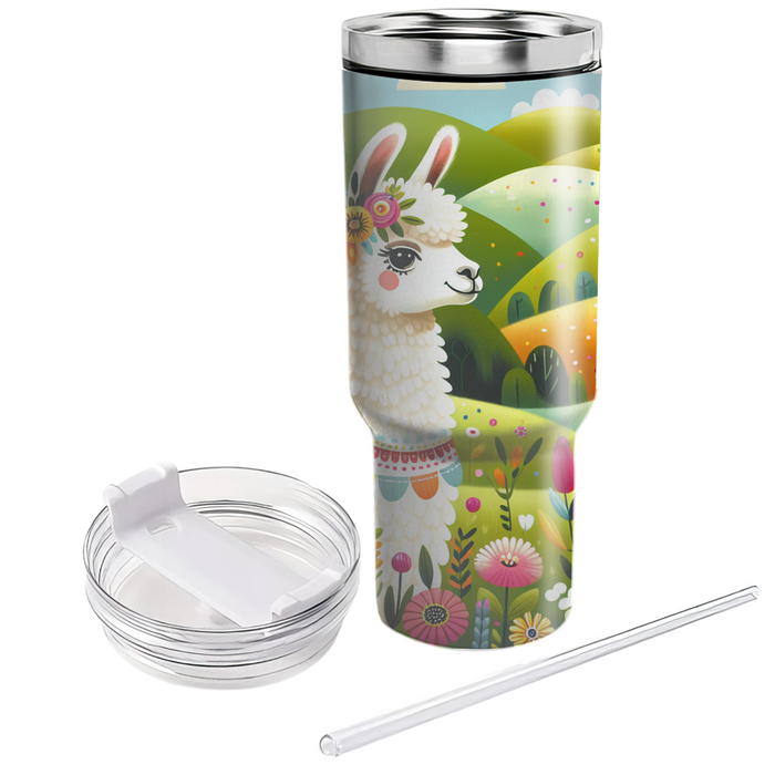 Sunny Llama Fiesta  Tumblers With Lids