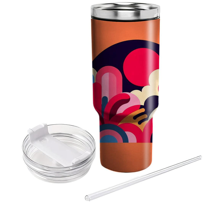 Bright Abstract Petals  Tumbler Cups