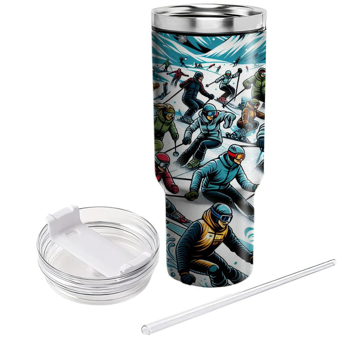 Winter Ski Adventure  Decorative Tumblers