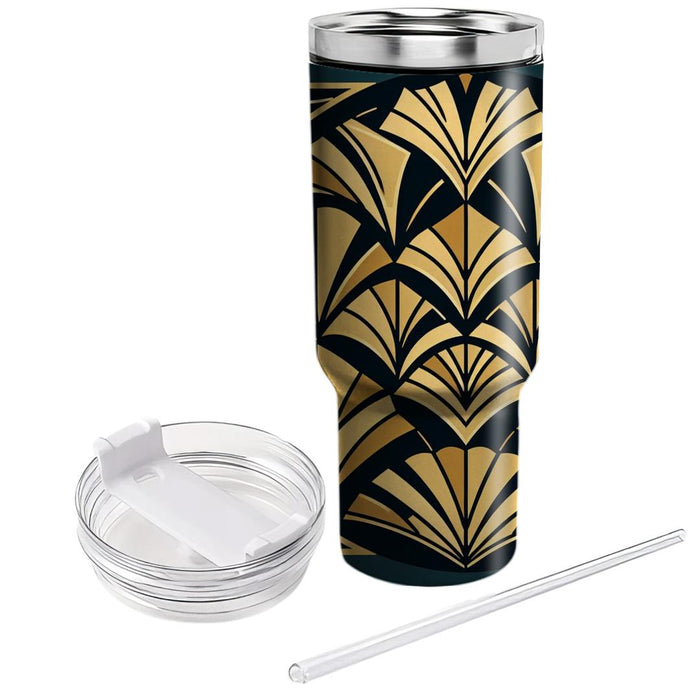 Geometric Art Deco Fan  Decorative Tumblers