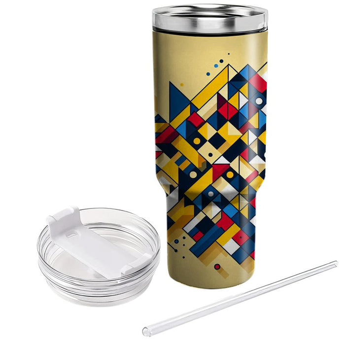 Geometric Mosaic Radiance  Travel Tumblers