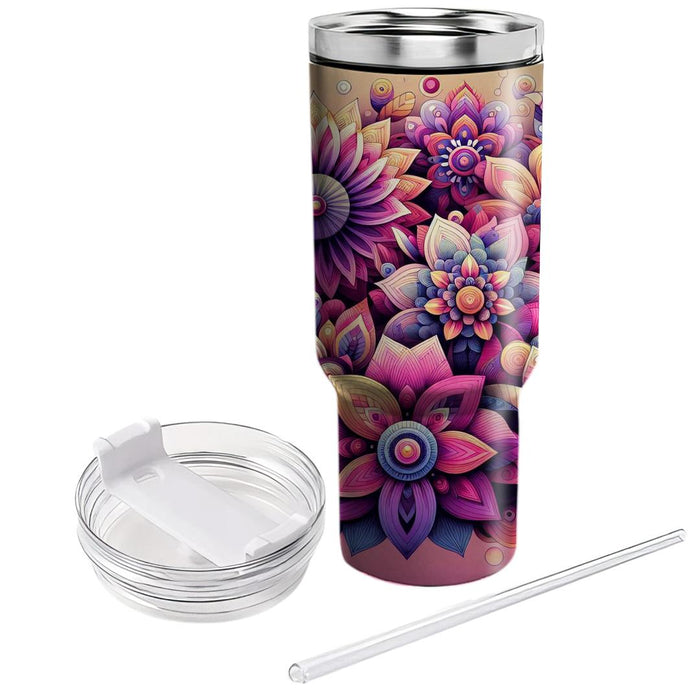 Vibrant Petals  Tumbler Cups