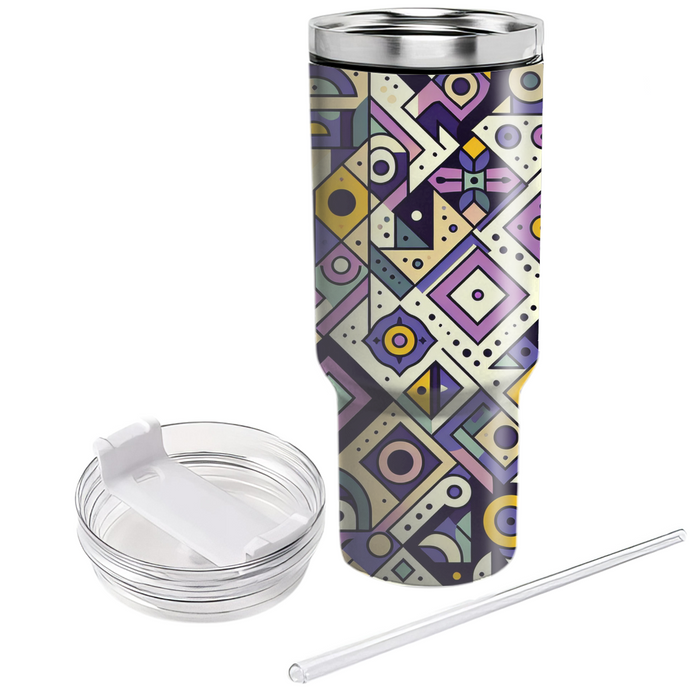 Geometric Floral Mosaic  Decorative Tumblers