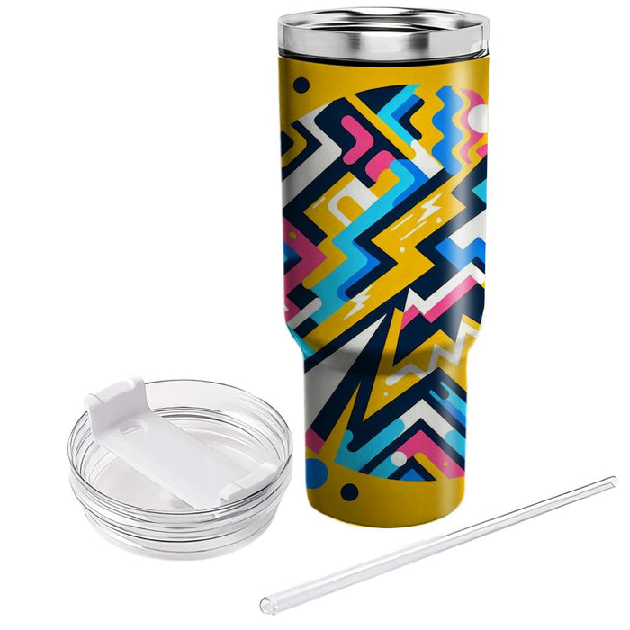 Bold Zigzag Patterns  Personalized Tumblers