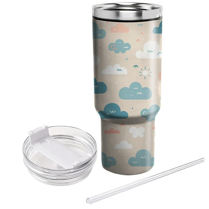 Whimsical Cloud Shapes  Tumblers For Gifts