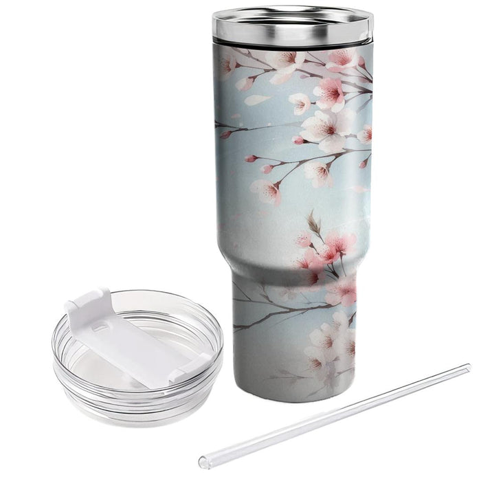 Springtime Cherry Blossom Whispers  Tumblers With Lids