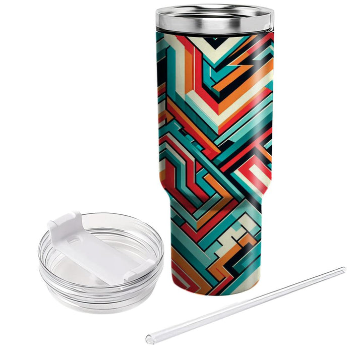 Vibrant Zigzag Colors  Custom Tumblers