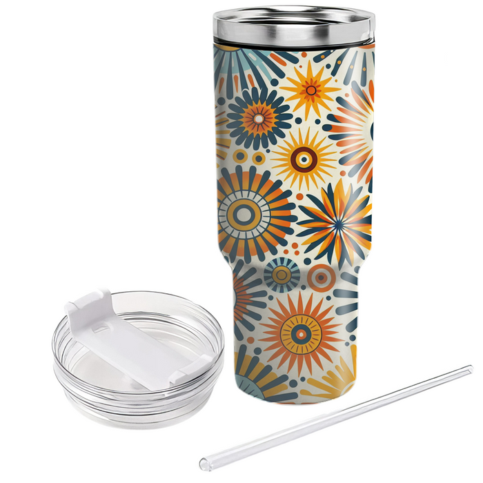 Radiant Sunburst Patterns Decorative Tumblers