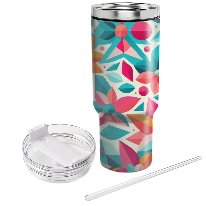 Vibrant Geometric Petals  Unique Tumblers