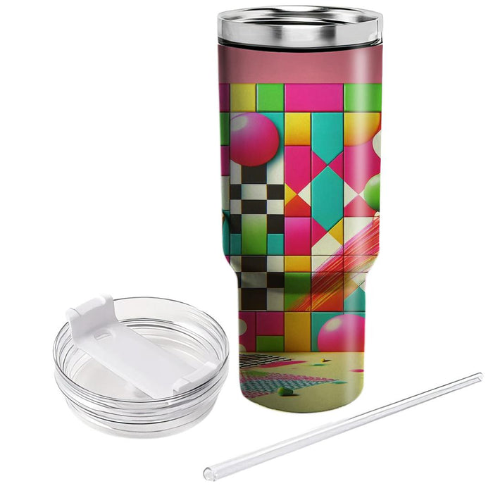 Retro Checkered Pop  Unique Tumblers