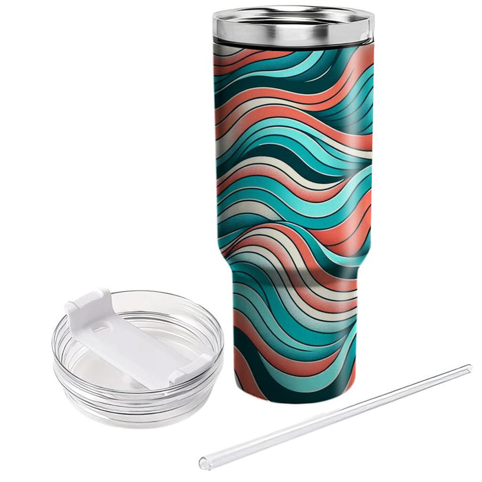 Wavy Stripe Pattern  Tumblers With Lids