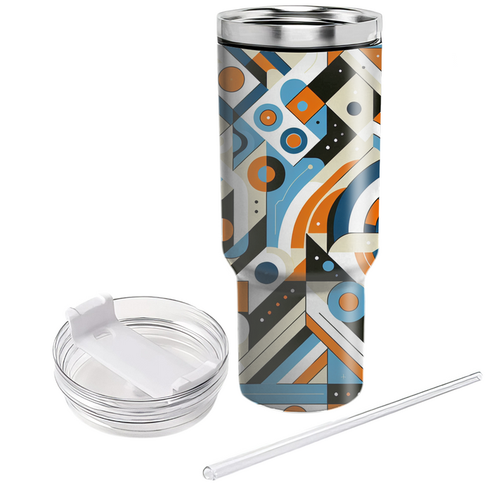 Artistic Geometric Mosaic  Unique Tumblers