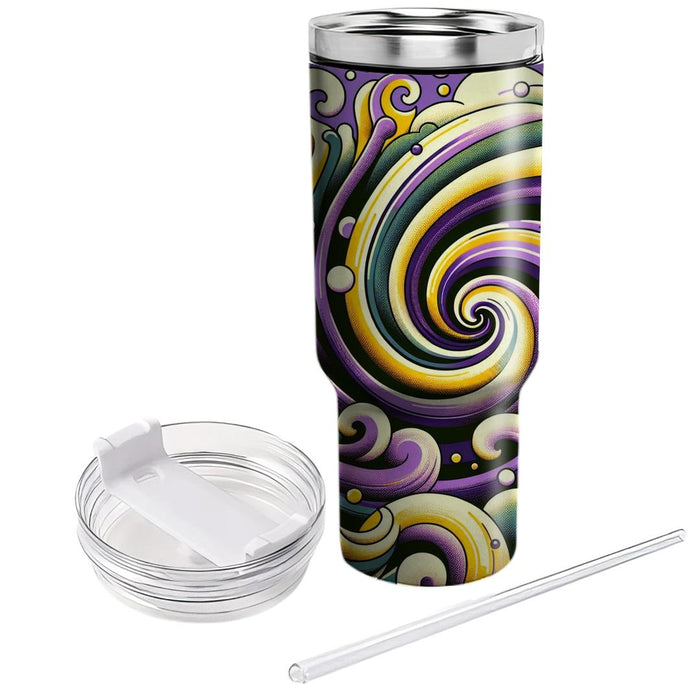 Retro Groovy Spiral  Tumbler Cups