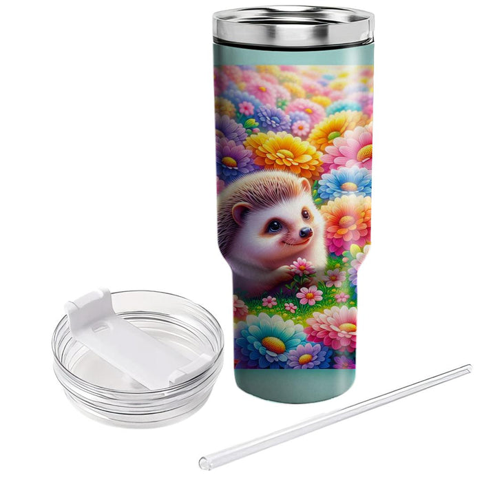 Friendly Hedgehog Garden  Custom Tumblers