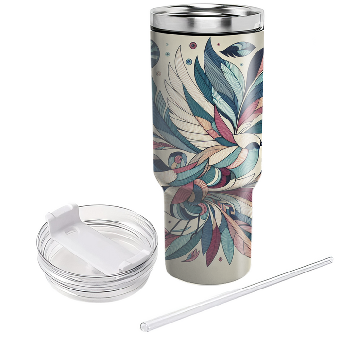 Charming Bird Illustrations Travel Tumblers