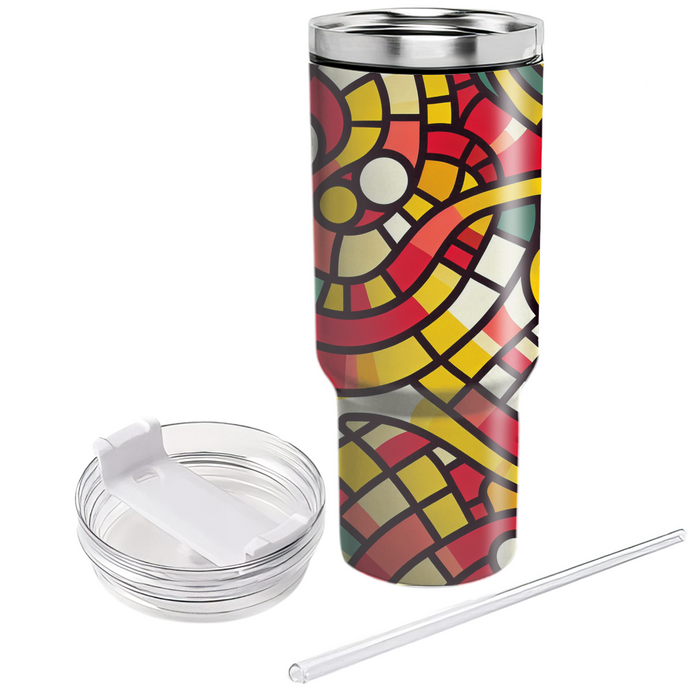 Abstract Square Mosaic  Unique Tumblers