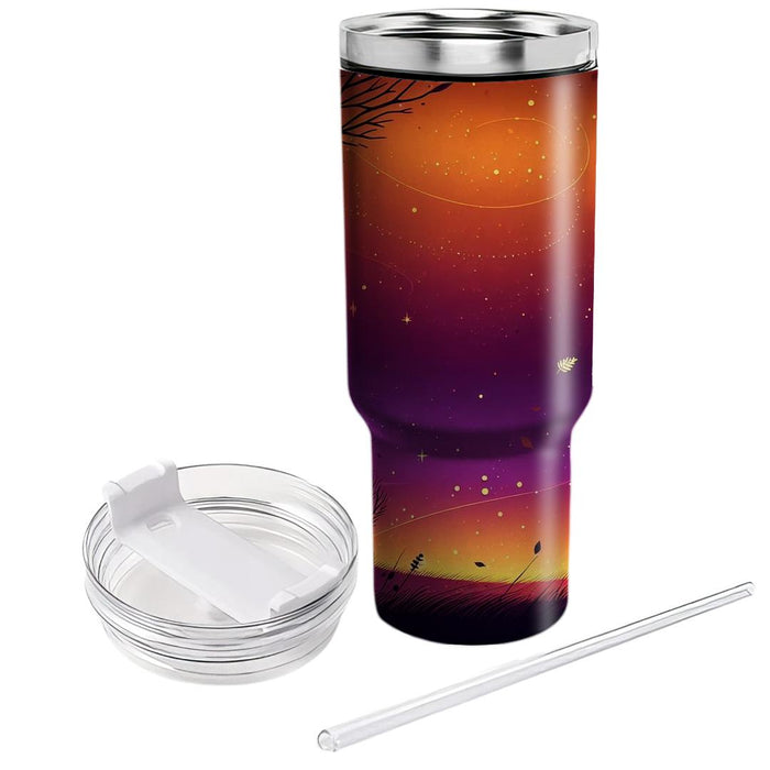 Autumn Twilight Elegance  Decorative Tumblers