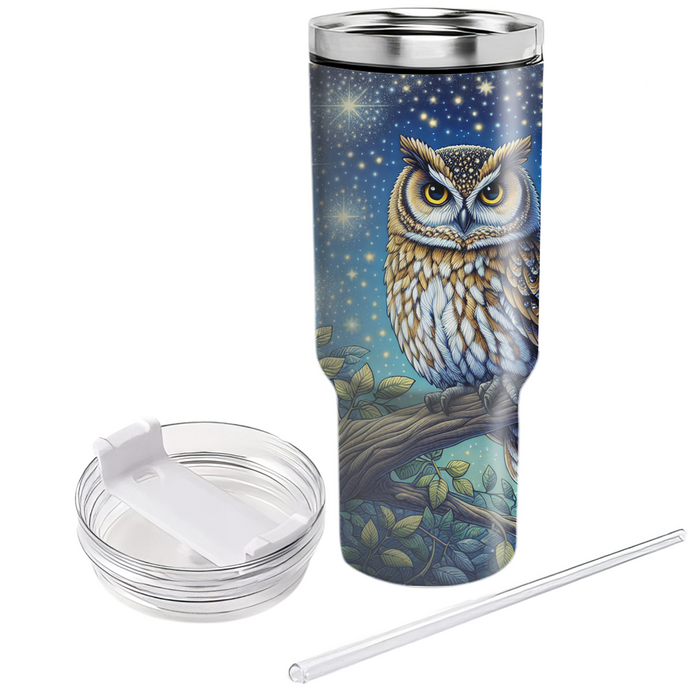 Magical Forest Owl  Tumblers With Lids