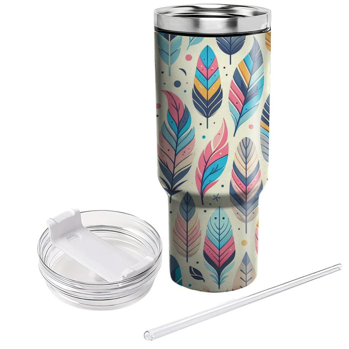 Whimsical Feather Patterns  Tumblers For Gifts