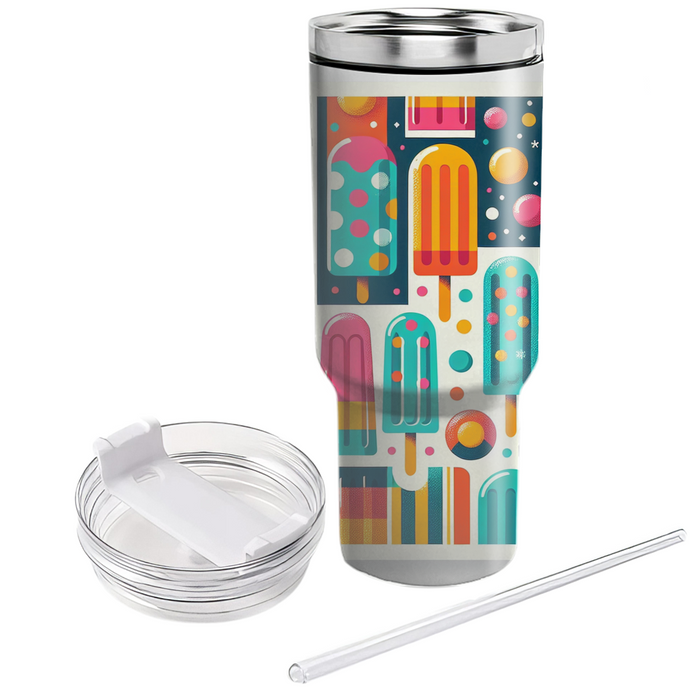 Retro Popsicle Art Print Custom Tumblers