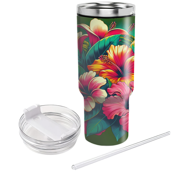 Bold Tropical Vibes  Custom Tumblers