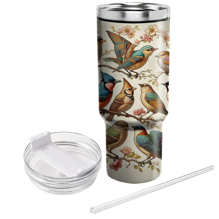 Vintage Bird Song  Unique Tumblers