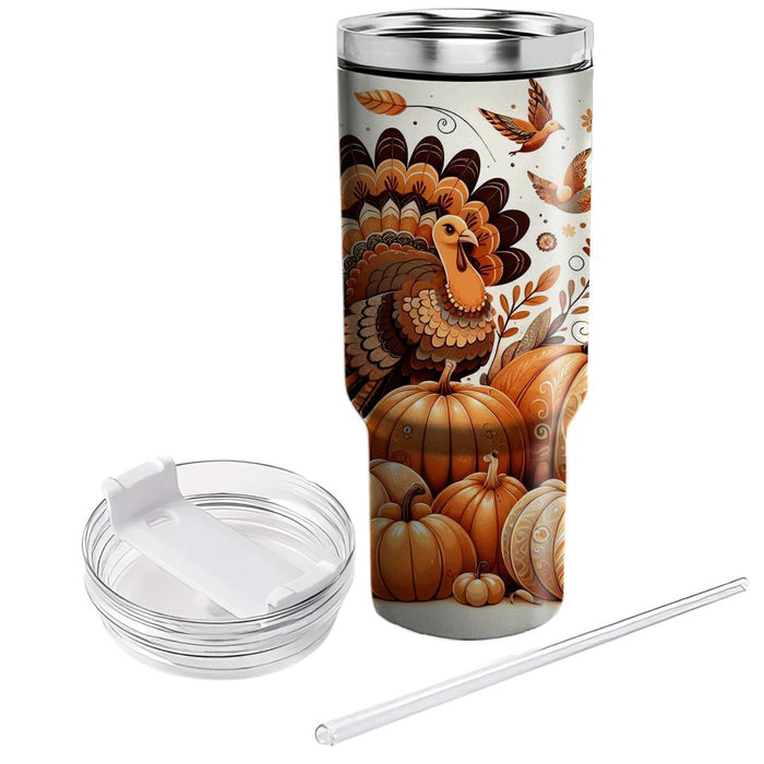 Whimsical Harvest - Thanksgiving Fantasy  Tumblers For Gifts