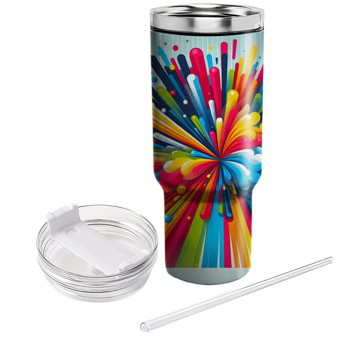 Vibrant Color Burst  Travel Tumblers