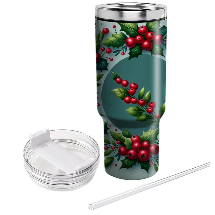 Winter Holly Berry  Tumbler Cups