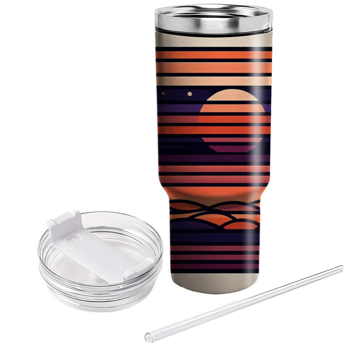 Sunset Stripe  Decorative Tumblers