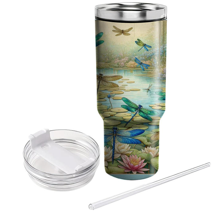 Artistic Dragonfly Dance  Travel Tumblers