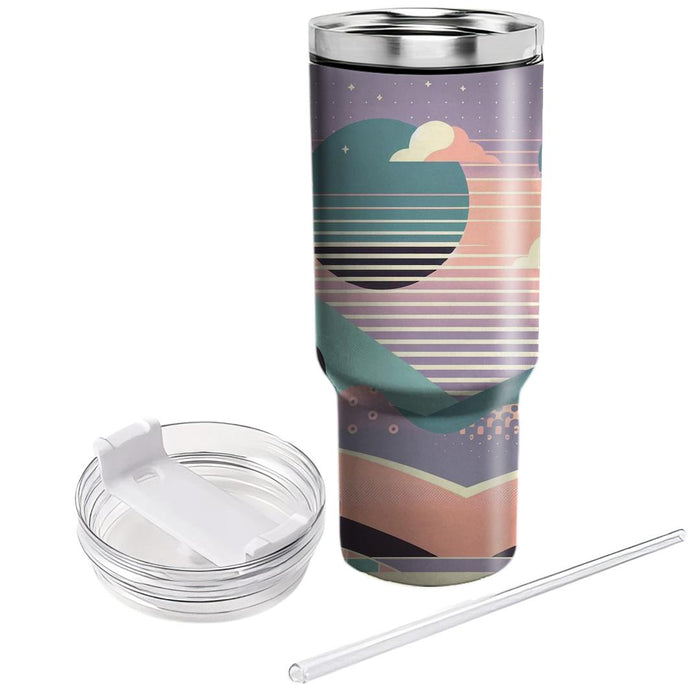 Futuristic Retro Tranquility  Decorative Tumblers