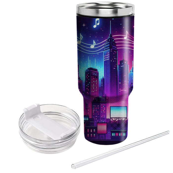 Synthpop Nightscape  Custom Tumblers