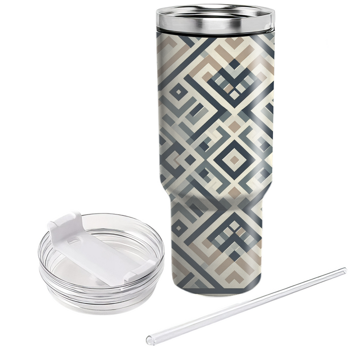 Sophisticated Diamond Weave  Unique Tumblers