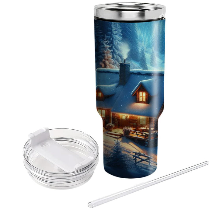 Winter Evening Retreat  Insulated Tumblers