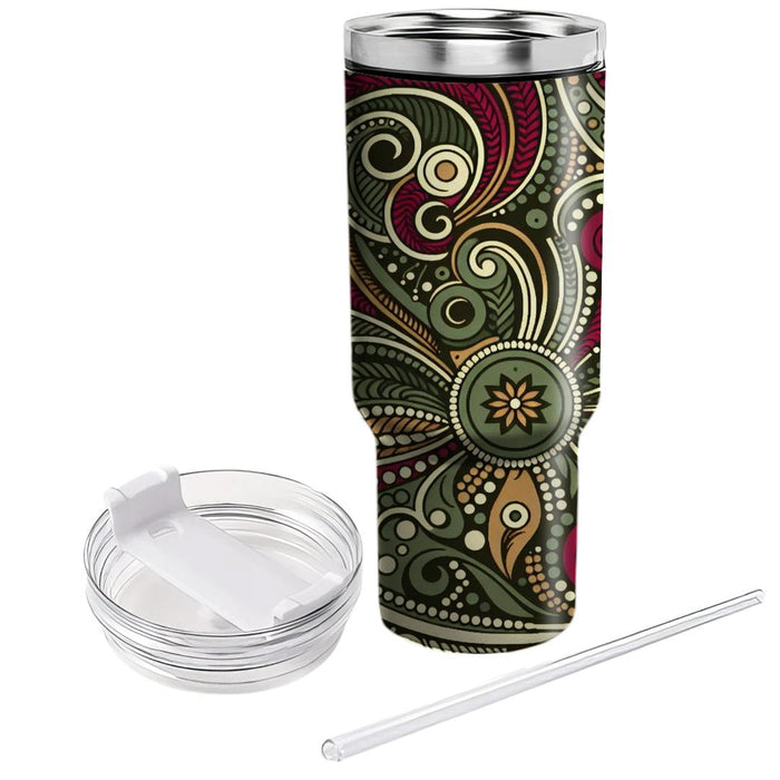 Retro Paisley Delight  Tumblers With Lids