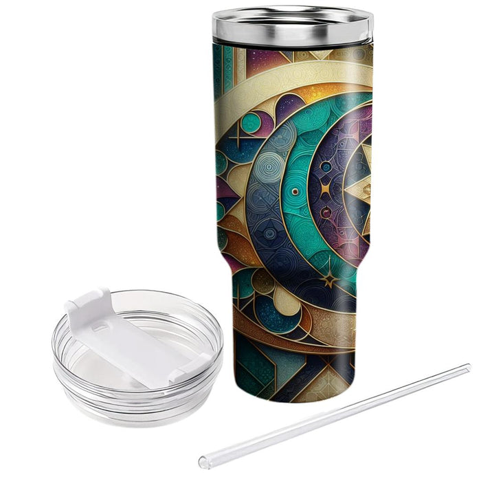 Geometric Shadows - An Abstract Eid Celebration  Tumblers With Lids