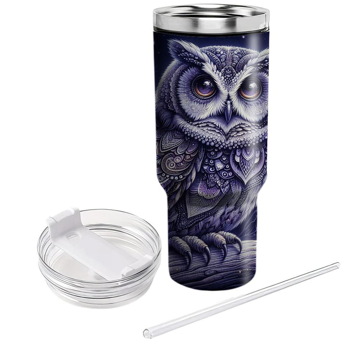 Whimsical Forest Owl  Decorative Tumblers