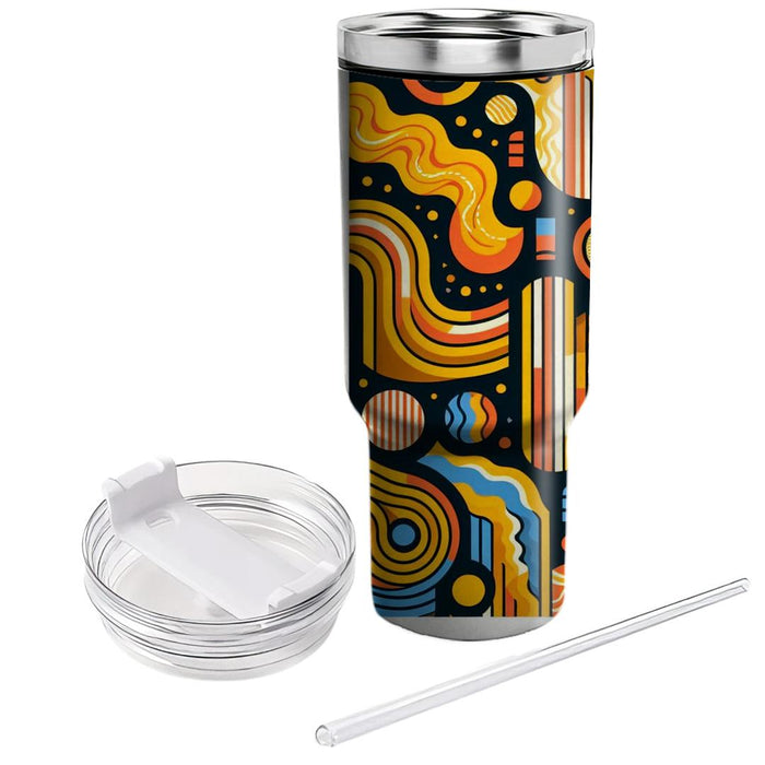 Retro Groovy Patterns  Tumbler Cups