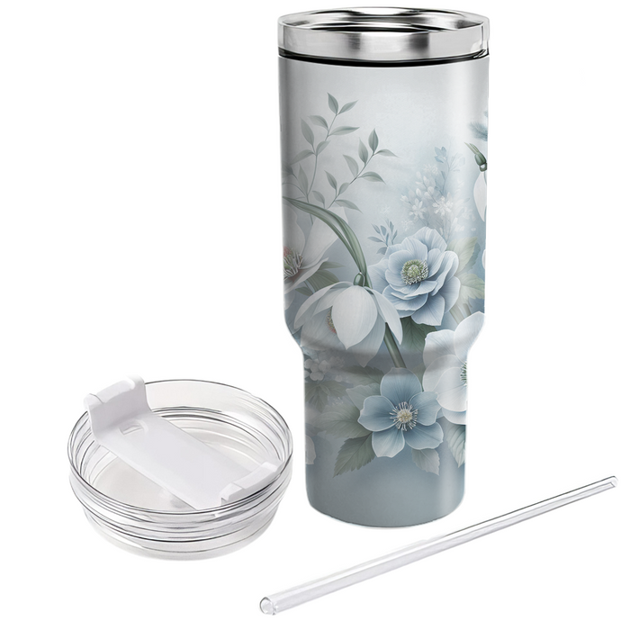 Winter Floral Wonderland  Custom Tumblers