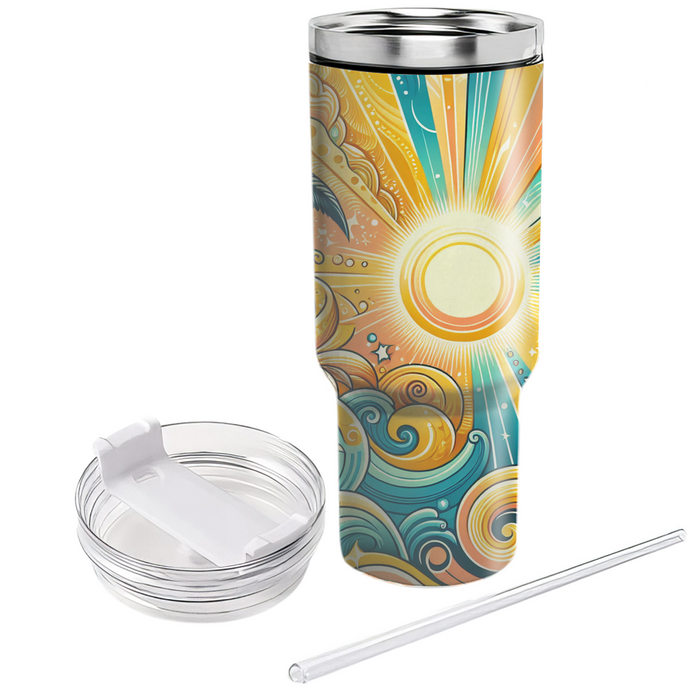 Sundrenched Vibes - Summer Solstice Festival  Custom Tumblers