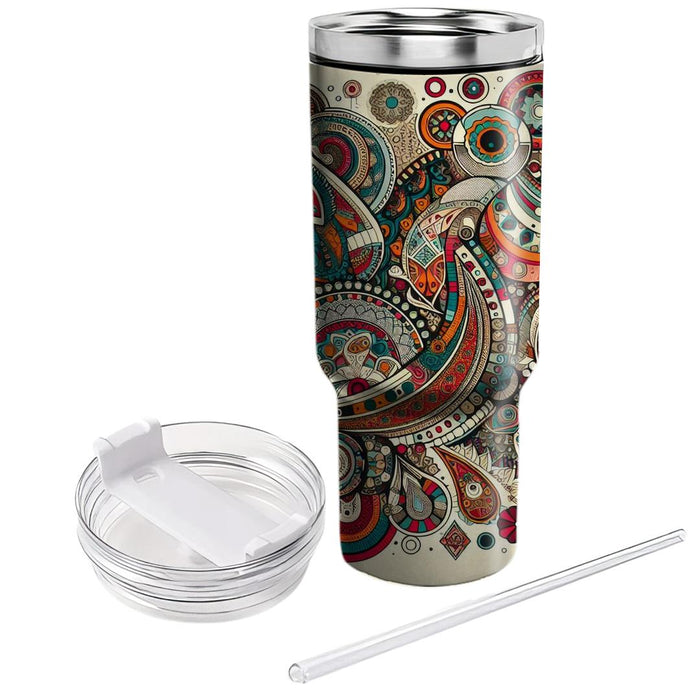 Vivid Retro Patchwork  Insulated Tumblers