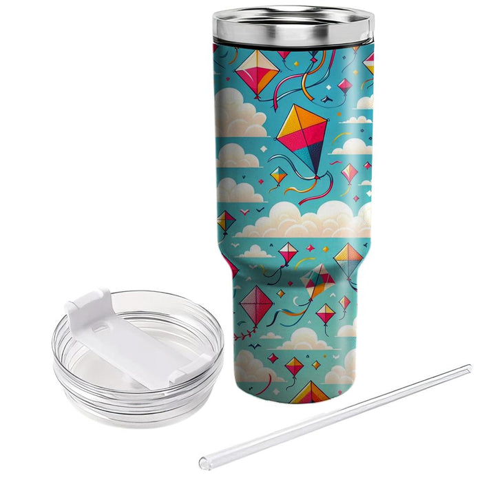 Vibrant Kites And Clouds  Tumblers For Gifts